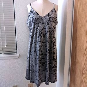 *SOLD* Eyeshadow Grey Velvet Slip Dress